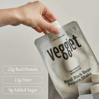 Veggiet Real Black Bean Protein Shake – 1 Box (7 Pouches)