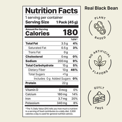 Veggiet Real Black Bean Protein Shake – 1 Box (7 Pouches)